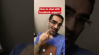 How to chat with Facebook support team!