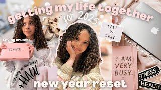 my ultimate new year reset  | getting my life together for 2025!! *vision board* *shopping + haul*