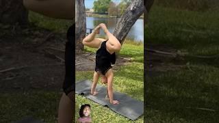 Flipping my dog yoga ‍️ #yoga #downwarddog #balance #fitnes #yogagirl @FitAdriana @StretchyWithV