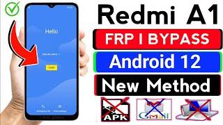 Redmi A1 2022 FRP Bypass Android 12 | New Solution | Redmi A1 Google Account Bypass Without Pc | PMT