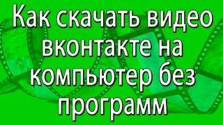 Как скачать видео вконтакте на компьютер без программ?