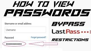 LastPass This is a shared site +  Show Hidden Passwords