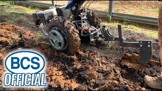 Ripping Compacted Soil with the Subsoiler Attachment for BCS Two-Wheel Tractors
