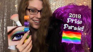 ASMR GETTING YOU READY FOR ️‍PRIDE PARADE️‍ | Full Face Makeup, Face Painting, Nails, Hair