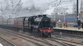 Black 5 45212 debuts on the ECML to York | The Valentines White Rose - 15.02.25