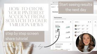 HOW TO GROW YOUR PINTEREST ACCOUNT FROM SCRATCH IN 2023 | STEP BY STEP TUTORIAL |GAIN FOLLOWERS FAST