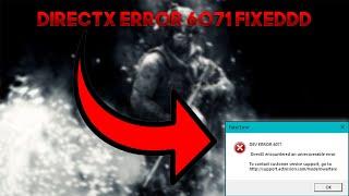 HOW TO FIX Call Of Duty Warzone: Directx DEV Error 6071 *WORKING 2021*