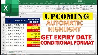 how to make excel cells change color automatically based on date