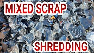 Mixed Aluminum and Tin Scrap Metal Shredding & Separation at SMR