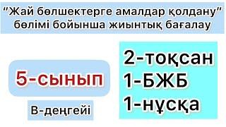 5-СЫНЫП | МАТЕМАТИКА | 2-ТОҚСАН, 1-БЖБ, 1-НҰСҚА, В-ДЕҢГЕЙІ |