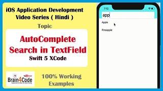 How to Create Autocomplete Search Functionality in Swift 5 XCode | Hindi | Search Data in TableView