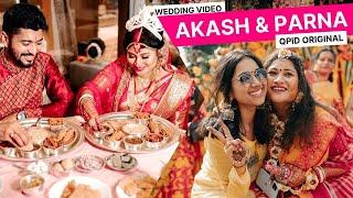 BEST BENGALI WEDDING VIDEO | Akash & Parna | CINEMATIC WEDDING VIDEO QPID INDIA 2022 #weddingmovie