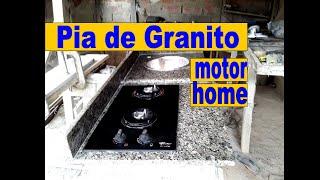 Pia de granito para  motorhome #motorhome