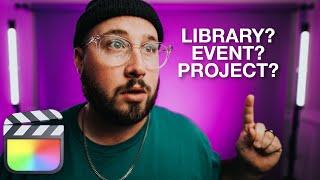 Final Cut Pro Organization - Libraries, Events, Projects EXPLAINED