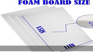 20Pack Foam Core Board, 11"x15" White Foam Board, 3/16" / 5MM Thick Mat Foam Board Center, Backing