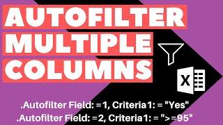 Excel VBA Macro: Autofilter Multiple Columns (Simultaneously)