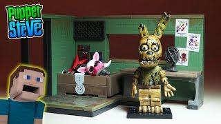 Five Nights at Freddy's fnaf SPRINGTRAP Security Office McFarlane toys construction set unboxing