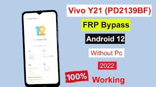 Vivo Y21 FRP Bypass Android 12 |Vivo Y21 Google Account Remove Without Pc 2022 | Vivo Android 12 frp