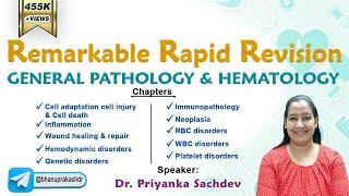 General Pathology Rapid Revision: Remarkable Rapid Revision series FMGE Jan 2024