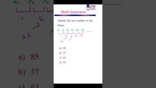 Identify the next number in the sequence #6 #cseguru #mathsequences #mathstricks #maths #sequence