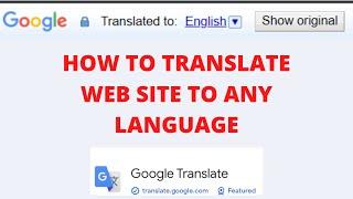 Translate web site to Any Language | Translate web site to English
