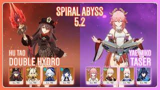 C1 Hu Tao Double Hydro & C0 Yae Miko Ororon Taser | Spiral Abyss 5.2 | Genshin Impact