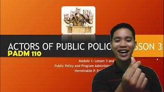 Actors of Public Policy I Module 1 Lesson 3-4 #actors #publicpolicy #stakeholders