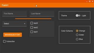 C# Dark Light Themes with MaterialSkin in WinForms
