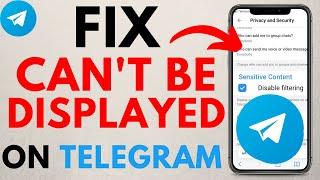 How to Fix Can't Be Displayed in Telegram - Fix This Channel Cannot Be Displayed Telegram
