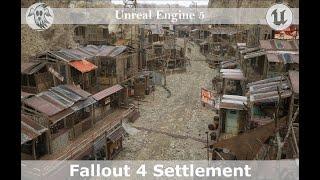 Fallout 4 settlement meets Unreal Engine 5 / Megascans / ScansFactory / no speed level design