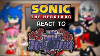 Sonic Characters React To Friday Night Funkin VS Tail’s Halloween // GCRV // FNF MOD