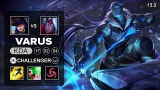 Uzi Varus vs Caitlyn ADC - KR Challenger - Patch 13.3 Season 13