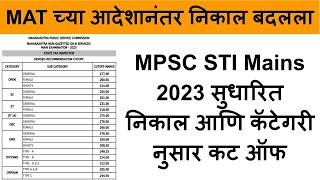 MPSC Combine 2023 result | MPSC STI 2023 Result | MPSC combine 023 Cut off