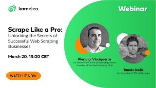 Web Scraping Revolution Webinar with Pierluigi Vinciguerra, Founder of The Web Scraping Club