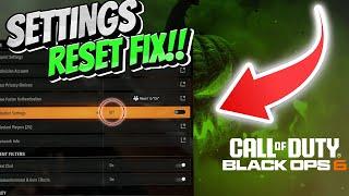 Do This So Your Graphics Settings Don't RESET in Black OPS 6 ( BO6 FIX!! )