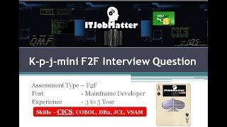 Mainframe Developer F2F Interview Question - 3 ~ Job Interview Coaching