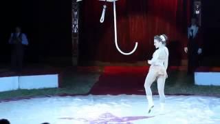 Stephanie Usher's aerial  umbrella routine at Zippos Circus