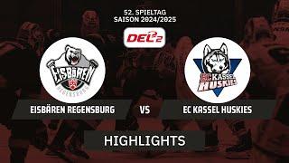 DEL2: Eisbären Regensburg vs. EC Kassel Huskies I Highlights - 52. Spieltag | SDTV Eishockey