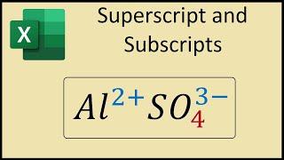 How to Apply Superscript and Subscript in Excel