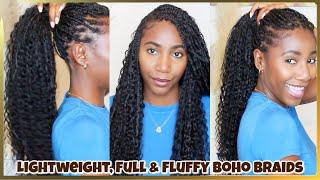 HOW TO: Lightweight, Super Full Knotless Boho Braids with Hotbraids | Simply Subrena