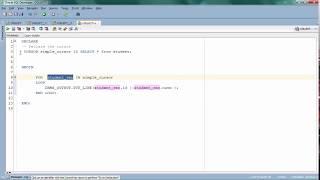 Cursor For Loop in Oracle PLSQL