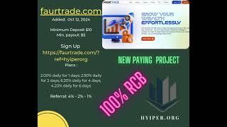 ***** faurtrade.com ***** NEW PAYING PROJECT ***** 100% RCB *****