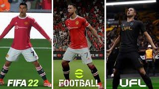 Cristiano Ronaldo "SIUUUUU" Celebration | FIFA22 VS EFOOTBALL VS UFL 