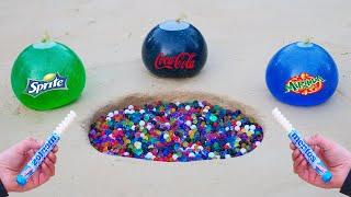 Experiment: ORBEEZ VS Coca Cola, Mirinda, Sprite and Mentos