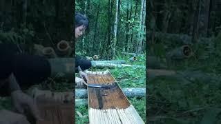 Build a safe bamboo shelter in the forest #shorts