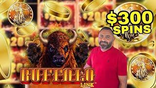 Insane $300 Spins - Buffalo Link Slot Machine Action