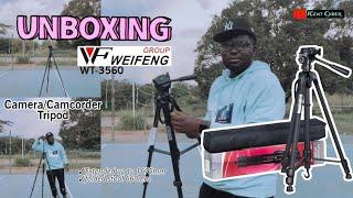 UNBOXING AND HOW TO SET UP A CAMERA/CAMCORDER TRIPOD: WEIFENG WT-3560 (DIY: EASY-PEASY)