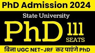 New Update II GBU PhD Admission  Notification 2024  II @universitynewsindia