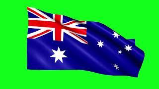 Australia Flag - Free HD Green Screen Footage 1