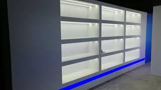 Ouyee Display Custom Display Of Automotive Lighting Showroom Furniture Showcase Design